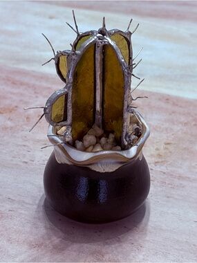 Stained Glass Potted Cactus